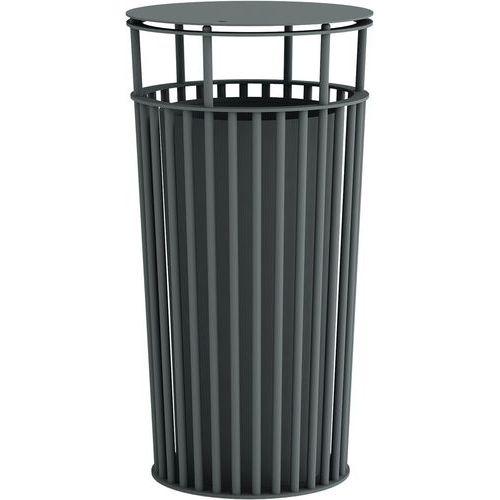 Illustration de : Poubelle extérieure avec couvercle