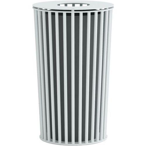 Illustration de : Poubelle extérieure avec ouverture ronde