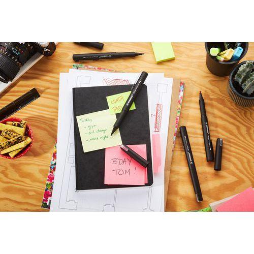 Illustration de : Pochette 4 couleurs feutre pointe moyenne 0,8mm dr!ver - Stabilo