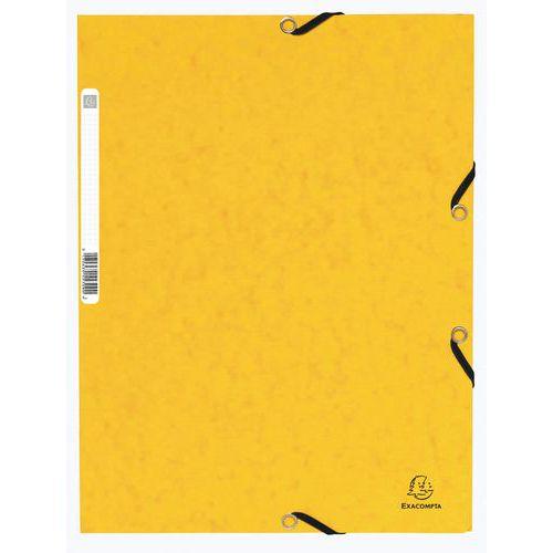 Illustration de : Chemise à élastiques et rabats A4 - Exacompta