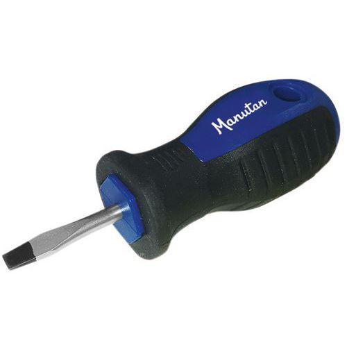 Illustration de : Tournevis ergonomique à poignée boule pour vis fente - Manutan Expert