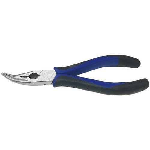 Illustration de : Pince à bec demi-rond coudé 160mm - Manutan Expert