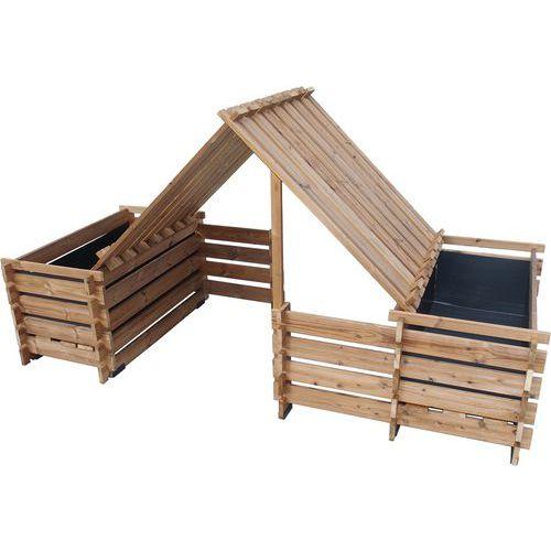 Illustration de : Cabane végétalisée 2 barrières Carre Serre