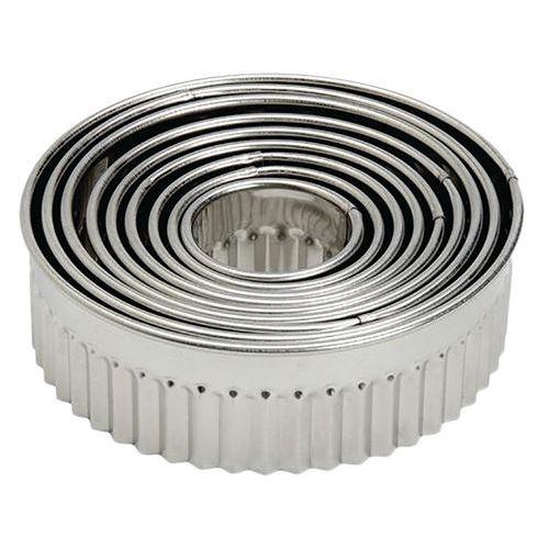 Illustration de : Découpoir rond cannelé de 9 emporte pièces Inox - Lacor