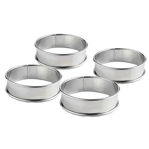 Illustration de : Cercles à tarte - 8 cm - Patisse