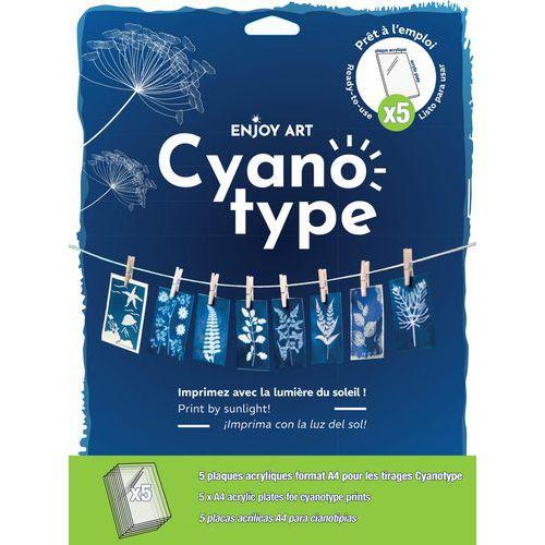 Illustration de : Lot de 5 plaques acryliques transparentes - Format A4