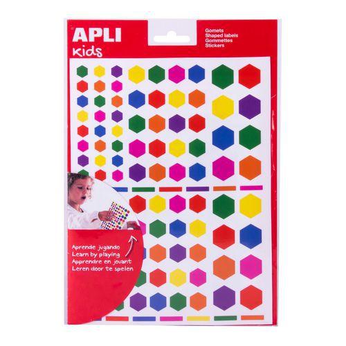 Illustration de : Gommettes nid d'abeilles hexagonales peps - Apli