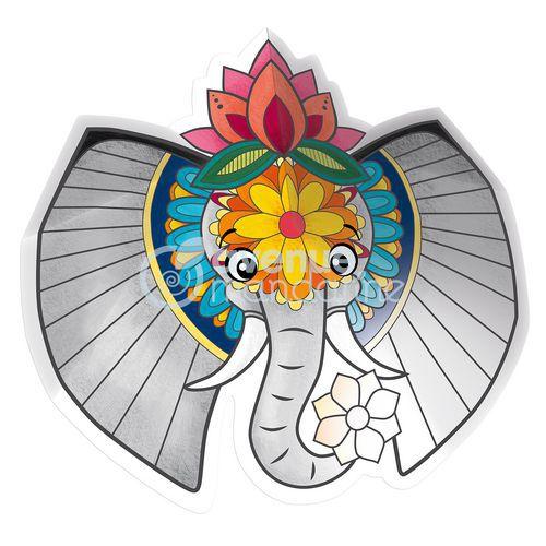 Illustration de : Bloc 36 coloriages - mandala 3D - animaux de la savane