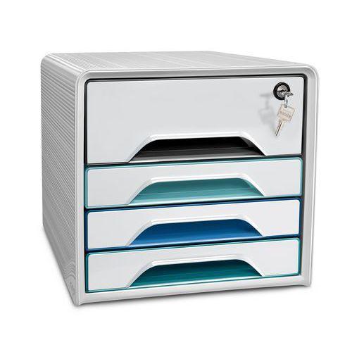 Illustration de : Module de classement 4 tiroirs à clé - CEP