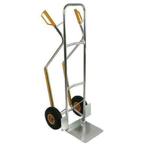 Illustration de : Diable aluminium 100 kg rail escalier