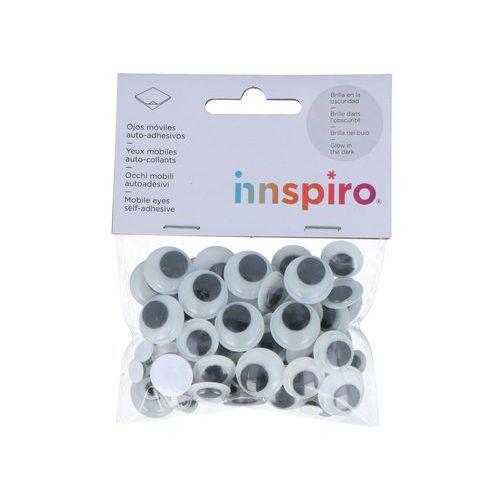 Illustration de : Lot de 100 yeux mobiles fluorescents adhésifs 8,15 et 19 mm - Innspiro