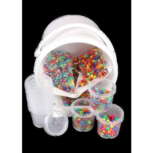 Illustration de : Schoolpack perles cassis seau 3X1000 + 10 pots