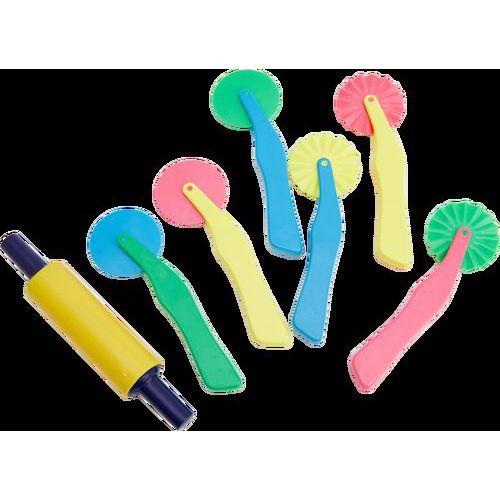 Illustration de : Accessoires de modelage (6 roulettes + 1 rouleau)