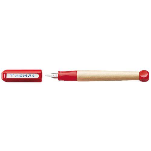 Illustration de : Stylo plume d'apprentissage rouge abc et 1 cartouche bleue