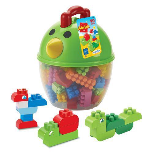 Illustration de : Baril poule 90 pièces Abrick - Ecoiffier