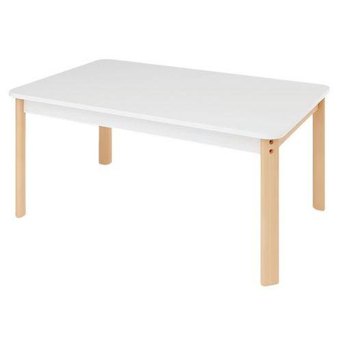 Illustration de : Table Ergo rectangulaire T1 - T2 - T3 piètement bois hêtre