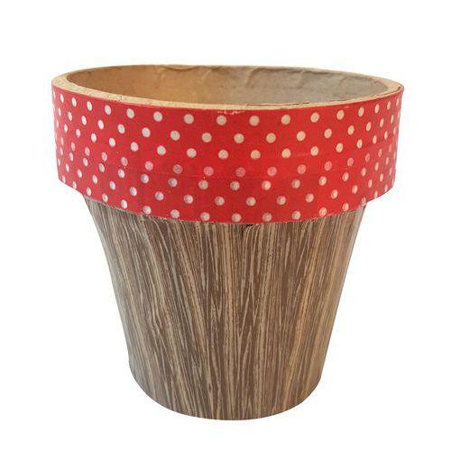Illustration de : Pot de fleurs carton diam: 95mm
