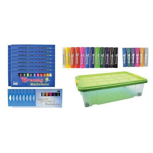 Illustration de : Schoolpack 144 bâtons de couleurs assorties dont métal