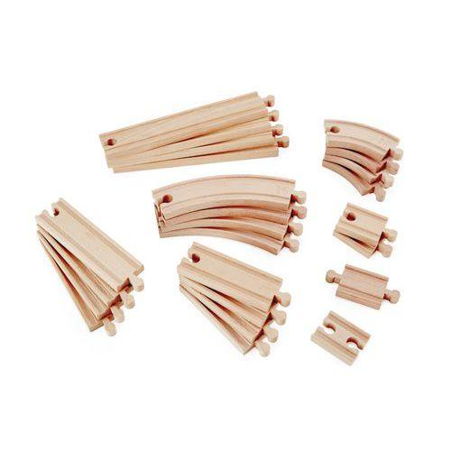 Illustration de : Coffret d'extention rails bois - Hape