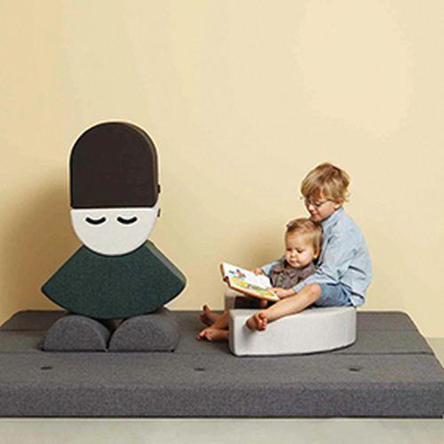 Illustration de : Ensemble poufs Monsieur Klip Klap complet - By KlipKlap