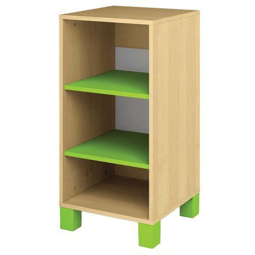 Illustration de : Caisson 2 étagères Confetti avec pieds