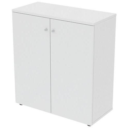 Illustration de : Armoire mi haute portes battantes largeur 100 cm