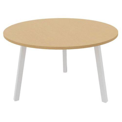 Illustration de : Table de réunion ronde 3 pieds Ø 120 cm Partage