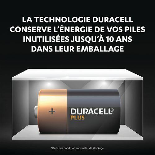 Illustration de : Pile Alcaline C Plus 100 % - 2 unités - Duracell