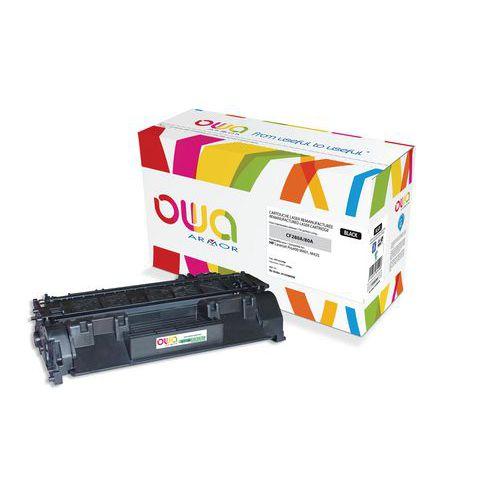 Illustration de : Toner capacité standard compatible HP 80A Black - OWA