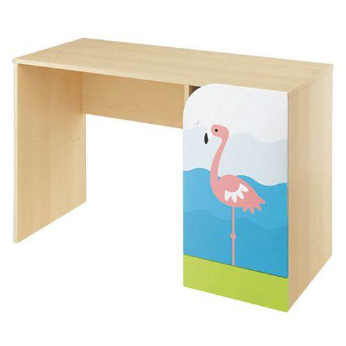 Illustration de : Bureau droit 1 porte - flament rose