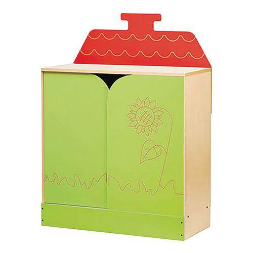 Illustration de : Meuble droit portes coulissantes - chalet