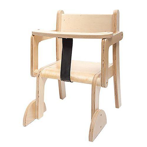 Illustration de : Chaise Emmi avec accoudoirs ceinture et plateau