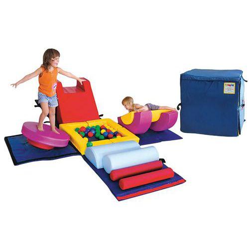 Illustration de : Cube de gymnastique en mousse 80 x 80 x 80 cm