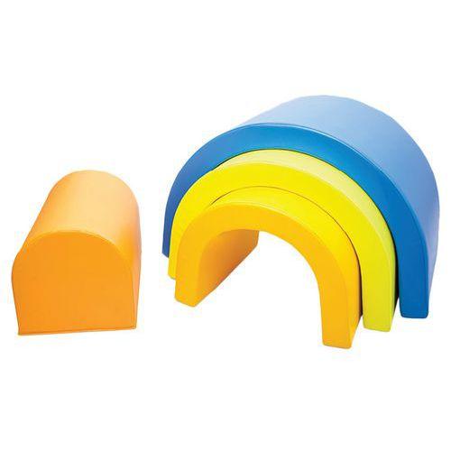 Illustration de : Tunnel en mousse arc en ciel