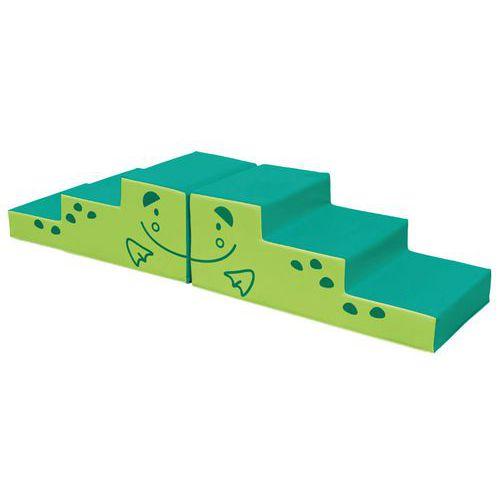Illustration de : Chemin en mousse - grenouille