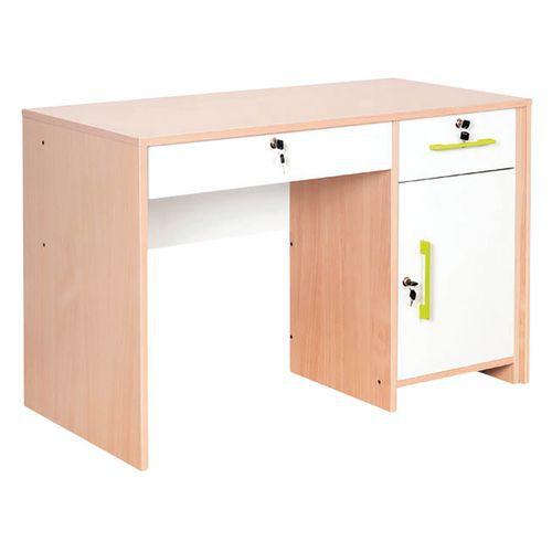 Illustration de : Chaire de professeur 2 tiroirs 1 porte