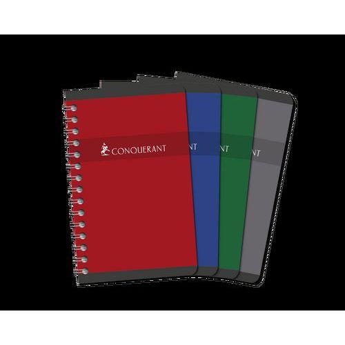 Illustration de : Carnet hélicoïdal 100 pages 9x14 cm 5x5 70g - Conquerant