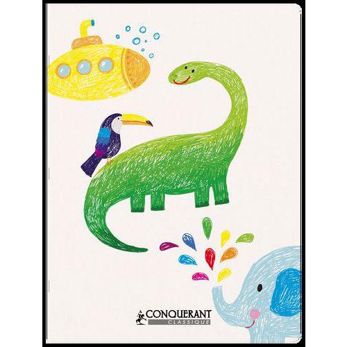 Illustration de : Cahier couverture personnalisable 24x32 seyes 96 pages - Conquerant
