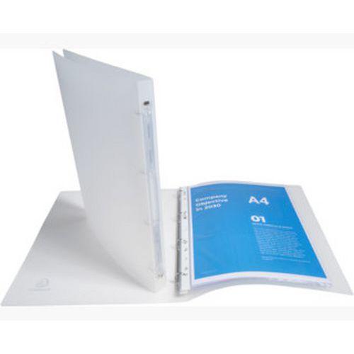 Illustration de : Classeur A4 4 anneaux 15 mm polypropylène Chromaline - Exacompta