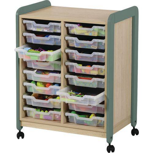 Illustration de : Meuble 2 colonnes 16 casiers Lili