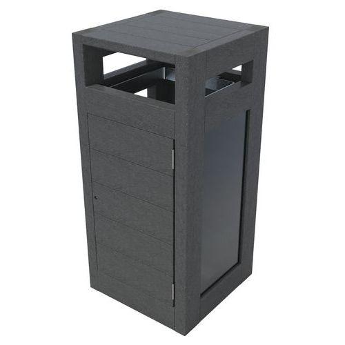 Illustration de : Poubelle Canopée vigipirate 130 L porte sac Espace Urbain