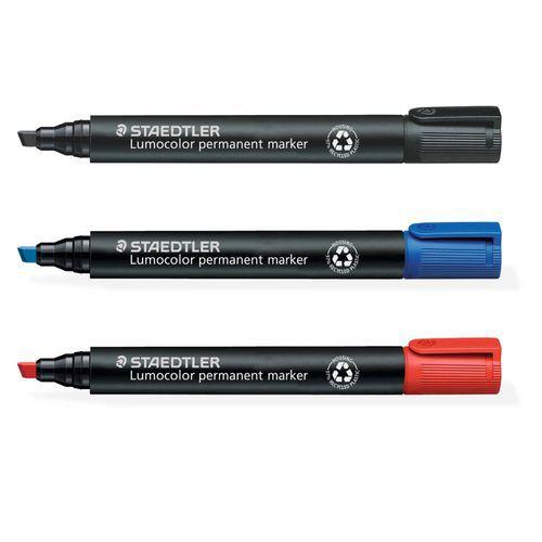 Illustration de : Marqueur permanent pointe biseautée - Staedtler