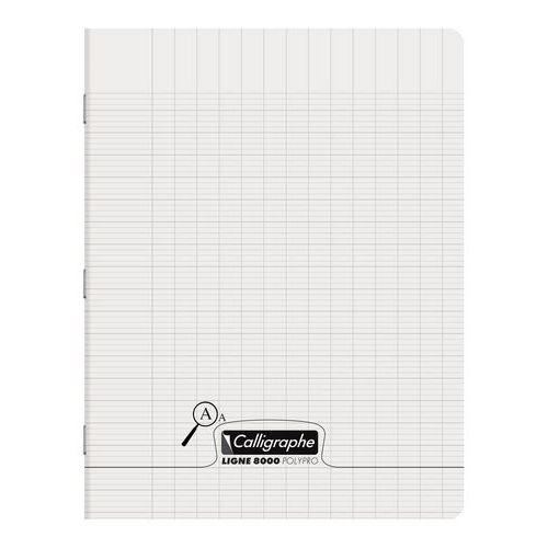 Illustration de : Cahier PP 17x22cm seyès noir 4mm 16/16 90g incolore - Clairefontaine