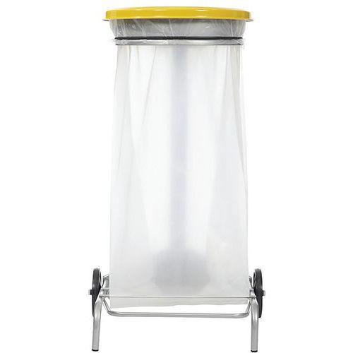 Illustration de : Support pour sac-poubelle de tri - 110 L - Manutan Expert