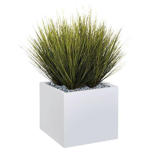 Illustration de : Bac bas métal O'CARRE sur roulettes Graminées