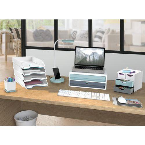 Illustration de : Corbeilles à courrier Nuances Soft 200 Riviera - Pack 4 - CEP