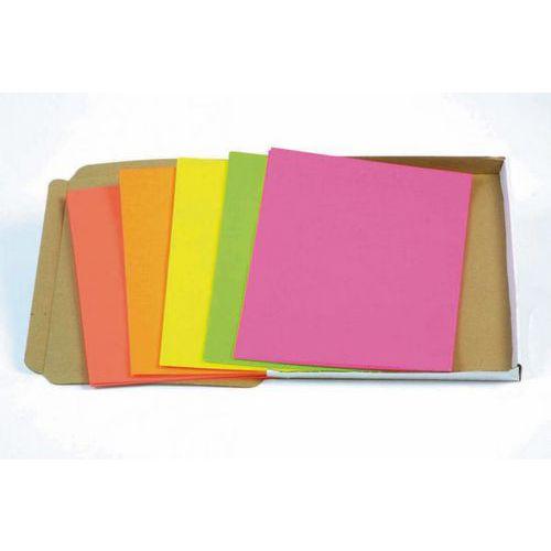 Illustration de : Paquet 10 feuilles affiche fluo assorties 60x80 90g