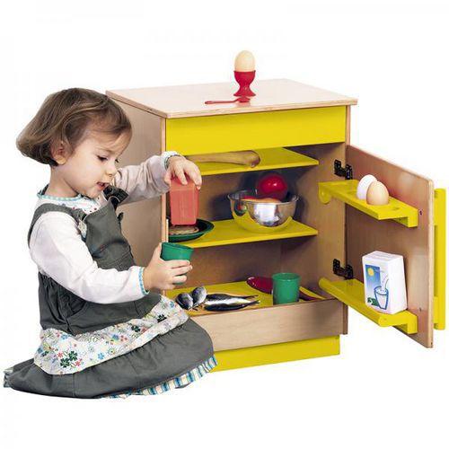 Illustration de : Réfrigérateur jaune modulaire - Nathan