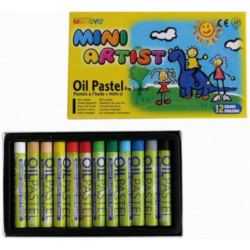 Illustration de : Boite 12 pastels huile Ø8 mm longueur 59 mm junior - Mungyo