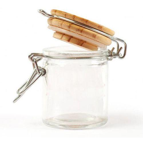 Illustration de : Mini bocal rond à décorer couvercle bois Ø 45 mm hauteur 60 mm